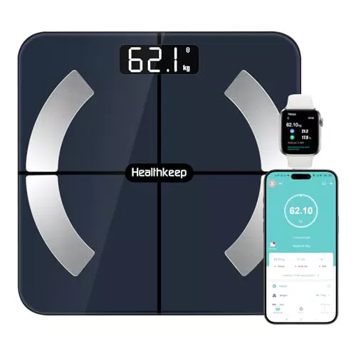 Healthkeep Bilancia Pesa Persona Alta Precisione con Impedenzimetro Bluetooth