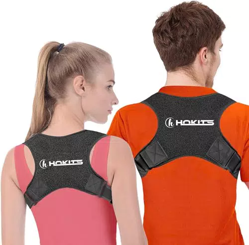 HOKITS Correttore Posturale Regolabile per Spalle e Schiena Uomo e Donna