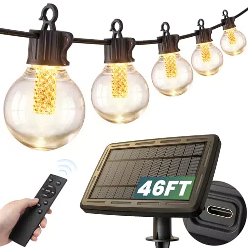 HomaVida Catena Luminosa Solare per Esterno con Telecomando e 40 LED