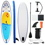 HOMCOM Tavola SUP Gonfiabile Stand Up Paddle con Pagaia Regolabile e Accessori