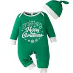 Il mio primo vestito di Natale con cappello - Tutina neonato unisex