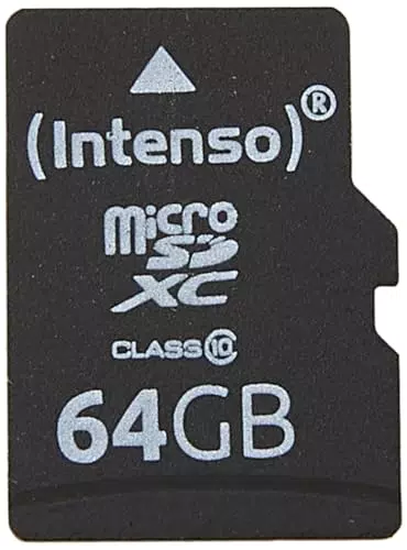 Intenso MicroSDXC 64 GB Class 10 con Adattatore SD - Scheda di Memoria