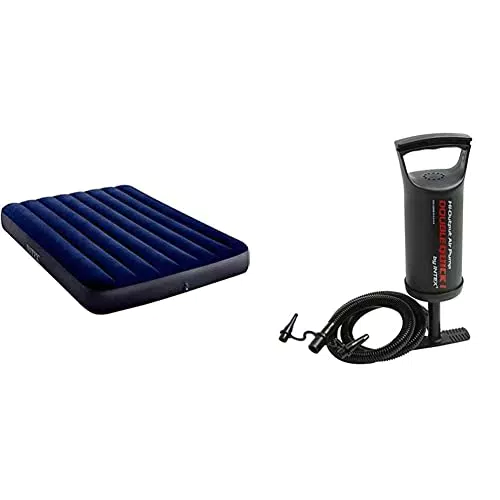Intex Materasso Classic Downy Singolo con Tecnologia Fiber Tech e Pompa Manuale
