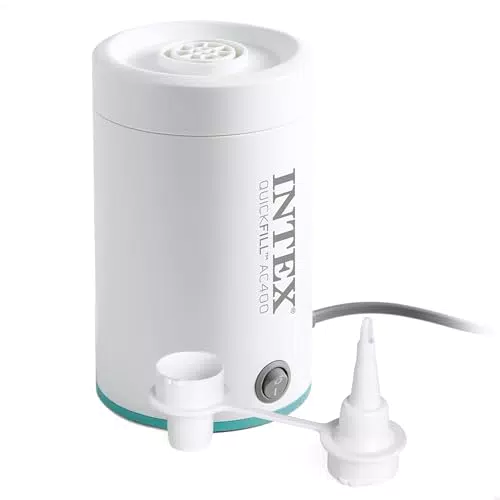 Intex Pompa Elettrica QuickFill AC400 per Gonfiaggio e Sgonfiaggio