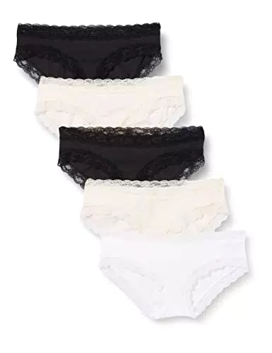 Iris & Lilly mutande in Cotone e Pizzo, 7 pezzi