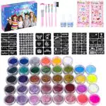 JOSPL Kit Tattoo Temporanei Impermeabili con Stencil per Adulti - Ideale per Feste