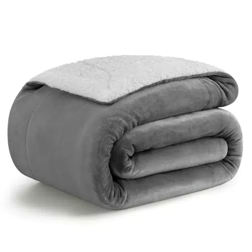 KANKAEU Coperta in pile matrimoniale termica e morbida, ideale per l'inverno