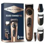 King C. Gillette Regolabarba Uomo PRO con 40 Impostazioni di Lunghezza e Lame Resistenti