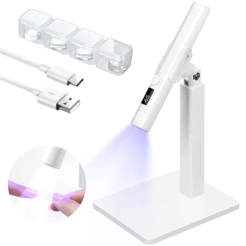 Kingozo Lampada UV per Unghie Gel Portatile con Staffa, Asciugatura Rapida