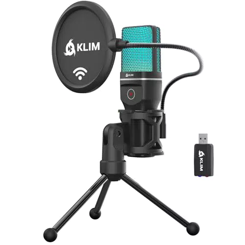 KLIM Muse Microfono da Gioco Wireless Professionale per PC, Mac, PS4, PS5 e Switch