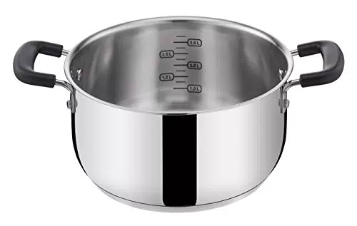 Lagostina Casseruola in Acciaio 18/10 con Maniglie in Silicone per Induzione e Forno