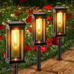 Lampade solari da giardino impermeabili IP65 con accensione automatica
