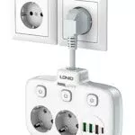 LDNIO Ciabatta Multipresa Elettrica con USB C e 3 Interruttori Indipendenti