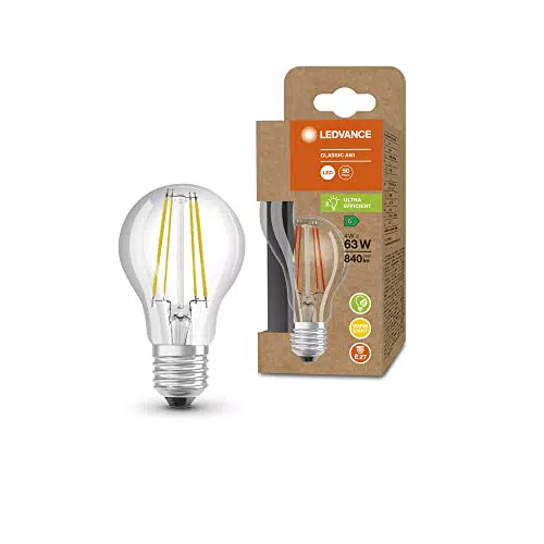 LEDVANCE Classic LED E27 Filamento 4W 840lm Luce Calda