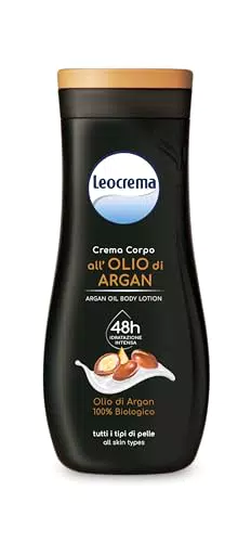 Leocrema Crema Corpo all'Olio di Argan - Idratazione Vellutante per 48 Ore