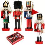 LINGSFIRE Schiaccianoci di Natale in Legno - Decorazioni Festive e Ornamenti