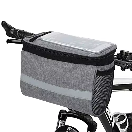 Lixada Borsa da Manubrio per Bicicletta MTB - Cestino Anteriore Riflettente
