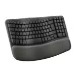 Logitech Wave Keys Tastiera Wireless Ergonomica con Supporto per i Polsi
