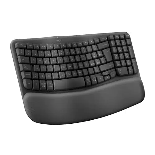 Logitech Wave Keys Tastiera Wireless Ergonomica con Supporto per i Polsi