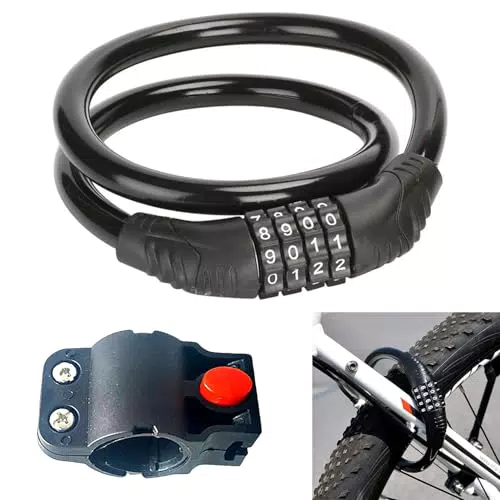 Lucchetto a Cavo Antifurto per Bicicletta - Sicurezza per Bambini e Adulto