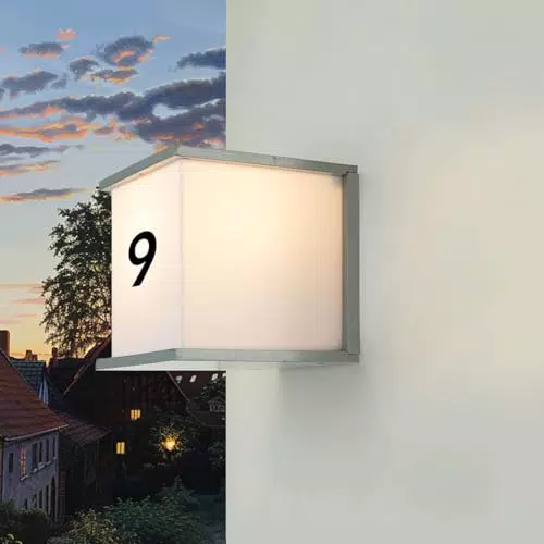 Brand Luce per Numeri Civici - Lampada da Parete Illuminata per Esterni E27