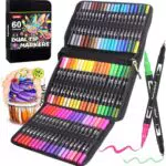 Lyuvie Pennarelli Doppia Punta Brush Pen per Lettering e Disegno Acquerellabile