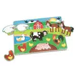 Melissa & Doug Puzzle in legno Fattoria degli Animali per bambini 2-5 anni