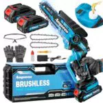 Mini Motosega a Batteria Brushless 1000W per Potatura e Taglio Legno 6