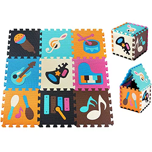 Moby-System Tappetino Puzzle Inodore per Bambini - Gioco Sicuro e Non Tossico
