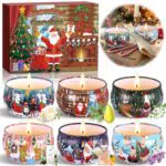 MULEVIP Candele Profumate Natalizie - Set Regalo in Soia per Decorare il Natale