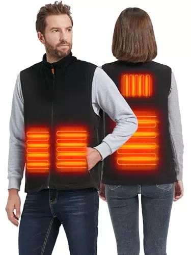 NABIYE Gilet Riscaldato Ultra Sottile in Fibra di Carbonio per Attività Invernali