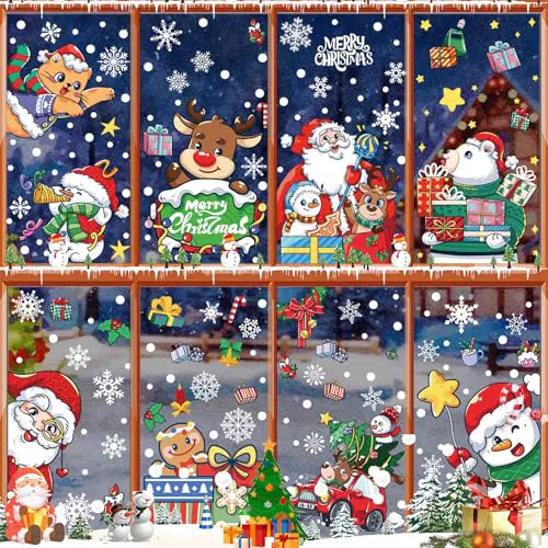 Brand: Adesivi Natale - Vetrofanie Rimovibili per Decorazioni Natalizie Finestra
