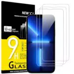 NEW'C Vetro Temperato per iPhone 13 Pro Max e iPhone 14 Plus, Durezza 9H, Ultra Trasparente