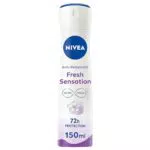 NIVEA Fresh Sensation Deodorante Spray Donna, Protezione Fino a 72h senza Alcool