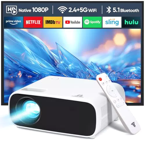 Proiettore 2024 Bluetooth WiFi 18000 lumen 4K HD compatibile con PS5 e Switch