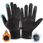 OHWHOA Guanti Invernali Antivento Impermeabili con Touch Screen per Sportivi