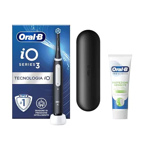 Oral-B Spazzolino Elettrico Ricaricabile iO 3 con Testina e Dentifricio Pro-Science