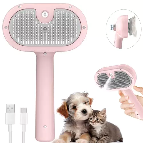 Osinaga Spazzola 3 in 1 per Gatti e Cani con Massaggio in Silicone