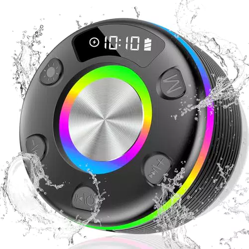 OYIB Cassa Bluetooth Impermeabile IPX7 con Luce LED e Suono Stereo 360°