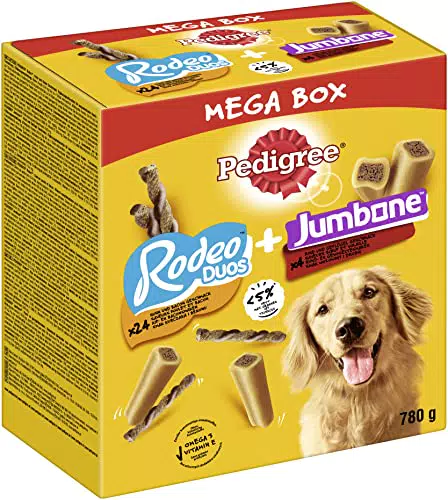 Pedigree Mega Box Awards - Mix di dolcetti per cani Rodeo Duo e Jumbone