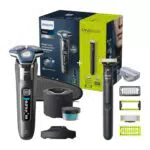 Philips Rasoio Elettrico Wet & Dry Series 7000 con Tecnologia SkinIQ e OneBlade S7887/78