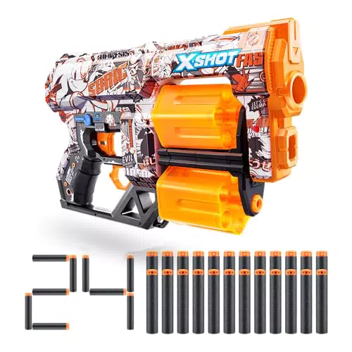 ZURU Pistola XSHOT Skins Dread Sonic - Giocattolo gommapiuma per bambini