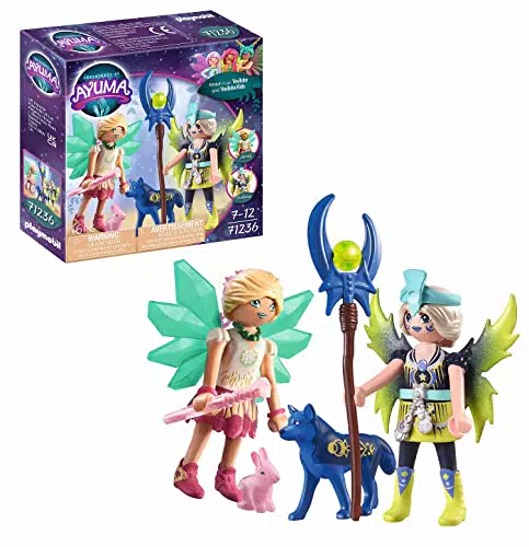 PLAYMOBIL Adventures of Ayuma 71236 - Crystal e Moon Fairy con Animali