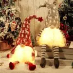 Purpledi Gnomi Natalizi Peluche con Luce LED, Addobbi per Natale