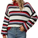 QUNERY Maglione Donna Invernale Girocollo Pullover Manica Lunga Ampio