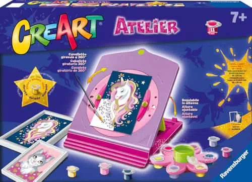 Ravensburger CreArt Atelier Unicorni - Kit di Pittura Educativo per Bambini 7+
