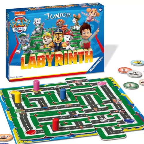 Ravensburger Labirinto Paw Patrol Junior - Gioco da Tavolo per Bambini 4+ Anni