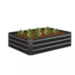 Relaxdays Fioriera Rialzata in Ferro Zincato per Giardino e Piante