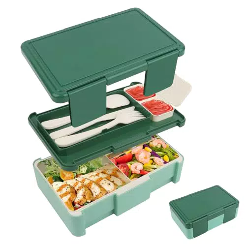 RISVOWO Porta Pranzo Ermetico per Microonde e Lavastoviglie - Bento Box per Bambini