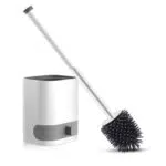 Brand - Scopino WC Sospeso in Silicone con Supporto Rimovibile e Gancio Adesivo
